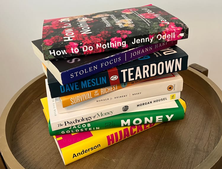 Stack of 8 books